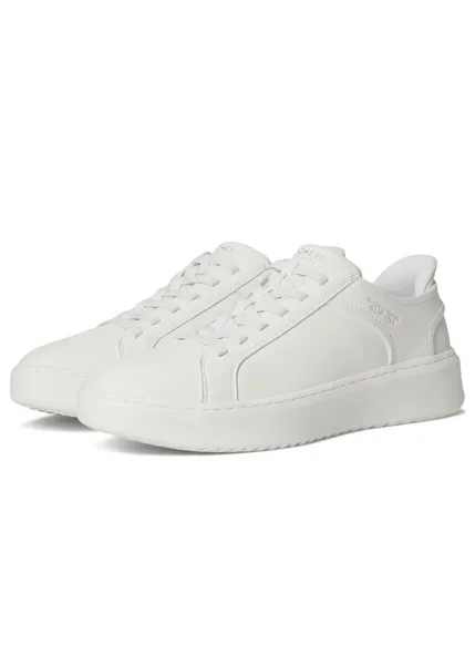 Image of Skechers Court Break - Double Vented Slip On Trainers Mens Slip On Trainers 7 (41) White 10090501270