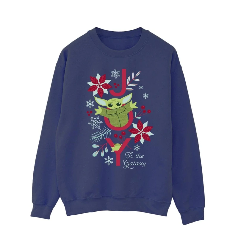 Image of Star Wars Star Wars Men Joy To The Galaxy Sweatshirt in Navy Size: Small Navy S Male 5063376848350