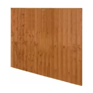 Image of Forest Garden - Forest 6' x 5' Vertical Closeboard Fence Panel (1.83m x 1.54m) - Golden Brown