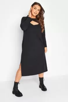 Image of Ribbed Cut Out Dress