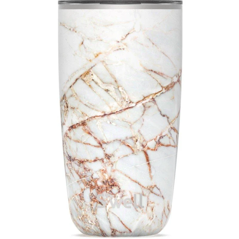 Image of Swell Calacatta Gold Tumbler with Lid Gold unisex 530ml