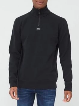 Image of Hugo Boss Zapper Quarter Zip Jumper Black Size L Men