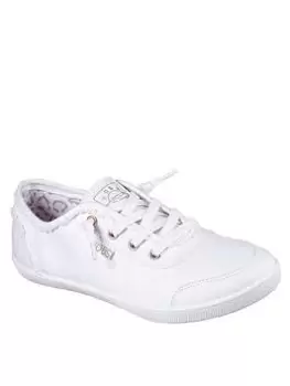 Image of Skechers Bobs B Cute Plimsolls, White, Size 4, Women