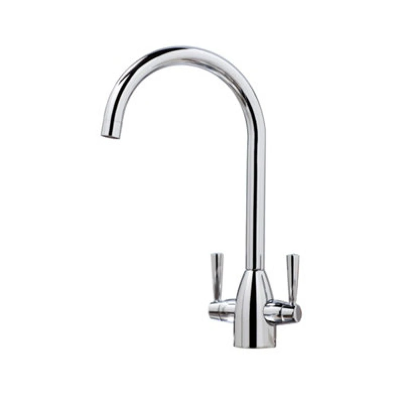 Image of FNX Bathrooms Marlo Kitchen Tap Deck Mounted Chrome Lever Swivel Spout Manual Mixer Wras