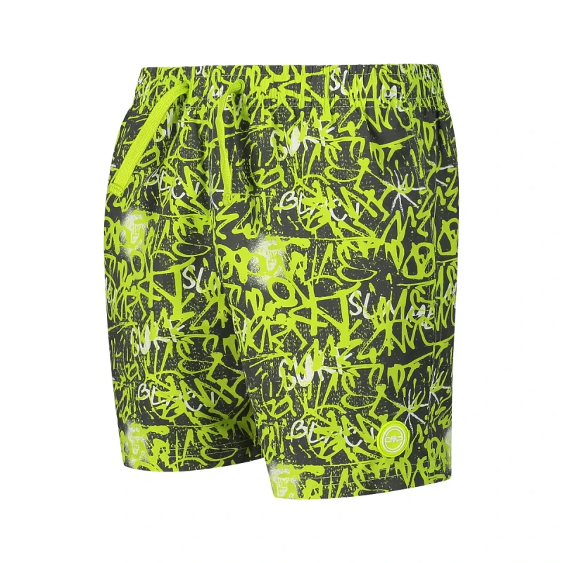 Image of Kids' printed swim shorts CMP Gris Male 4 ans
