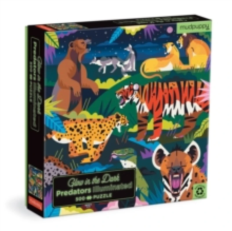 Image of Predators Illuminated 500 Piece Glow in the Dark Puzzle Jigsaw