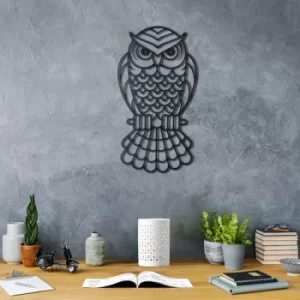 Image of Owl Black Decorative Metal Wall Accessory