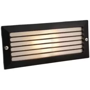 Image of Brick - 1 Light Outdoor Brick Light Outdoor - With Louvre Black, Opal Glass IP54, E27 - Firstlight