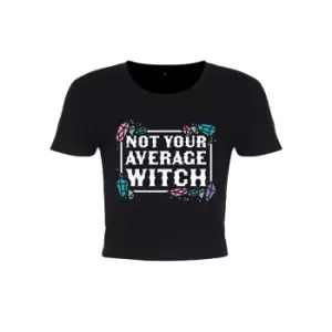 Image of Grindstore Womens/Ladies Not Your Average Witch Crop Top (S) (Black)