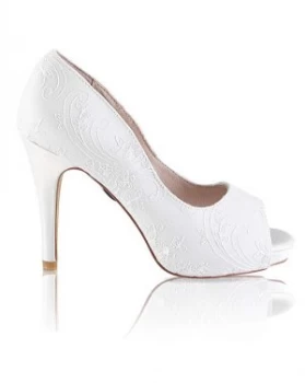 Image of Perfect Celia Lace Peep Hidden Platform