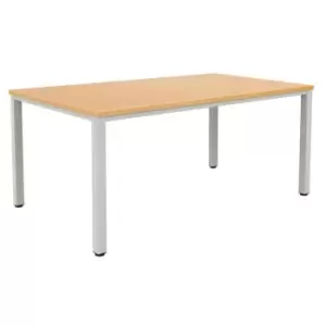 Image of TC Group Fraction Infinity 240 x 120 Meeting Table - Beech with Silver Legs