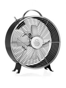 Image of Swan Sfa12630Bn 8" Clock Fan - Black