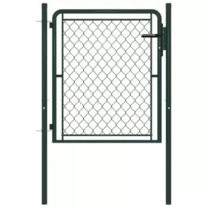 Image of Vidaxl Garden Gate Steel 100X100cm Green