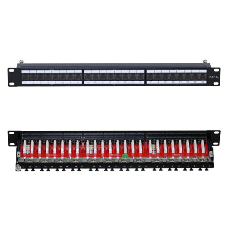 Image of Cablenet Cablenet 24 Port Cat6a FTP 1u PCB Patch Panel 72-3749