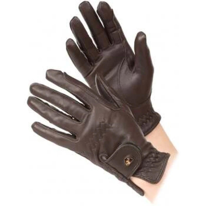 Image of Aubrion Aubrion Men Leather Riding Gloves in Brown Size: X-Small Brown XS Male 5059699852822