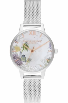 Image of Olivia Burton Silver Sunray, RG & Silver Mesh