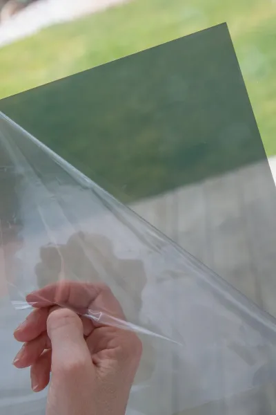 Image of D C Fix Static Cling Window Film Tinted Heat and Glare Protection - Size: 90cm x 2m - Grey