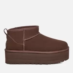 Image of UGG Womens Classic Ultra Mini Platform Suede Boots - UK 4