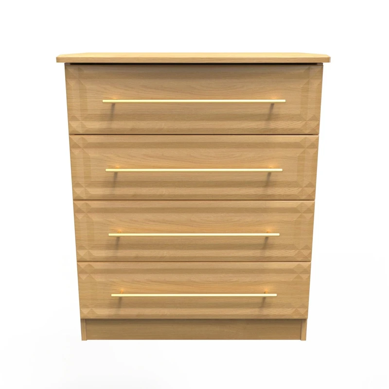 Image of Norfolk 4 Drawer Chest In Modern Oak (Ready Assembled)