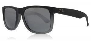 Image of Ray-Ban Justin Sunglasses Rubber Grey / Transparent 852/88 55mm
