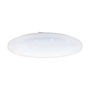 Image of Wall Flush Ceiling Light White Shade White Plastic Crystal Effect Bulb LED 49.5W