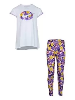 Image of Nike Younger Girls Iconclash Tunic & Legging Set, Violet, Size 6-7 Years, Women