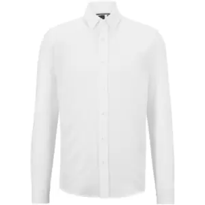 Image of Boss Joe Regular Fit Stretch Cotton Twill Shirt - White