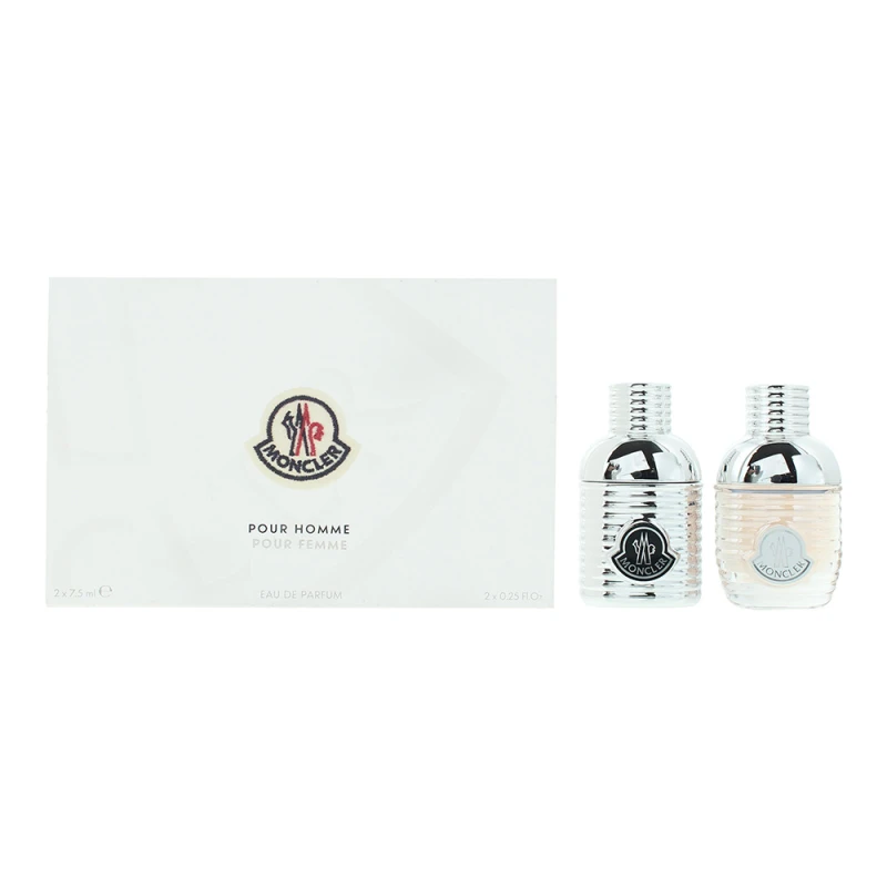 Image of Moncler Pour Femme Pour Homme 2 Piece Gift Set: Eau de Parfum 7.5ml - Eau de Parfum 7.5ml