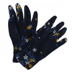 Image of Regatta Fallon Printed Gloves - Navy Floral