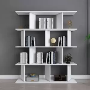 Image of Decorotika - Grace Bookcase Bookshelf Shelving Unit White Walnut