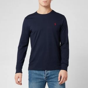 Image of Polo Ralph Lauren Mens Long Sleeve Basic Cotton Top - Ink - M