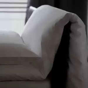 Image of Belledorm Premium Blend 500 Thread Count Duvet Cover (Single) (Platinum) - Platinum