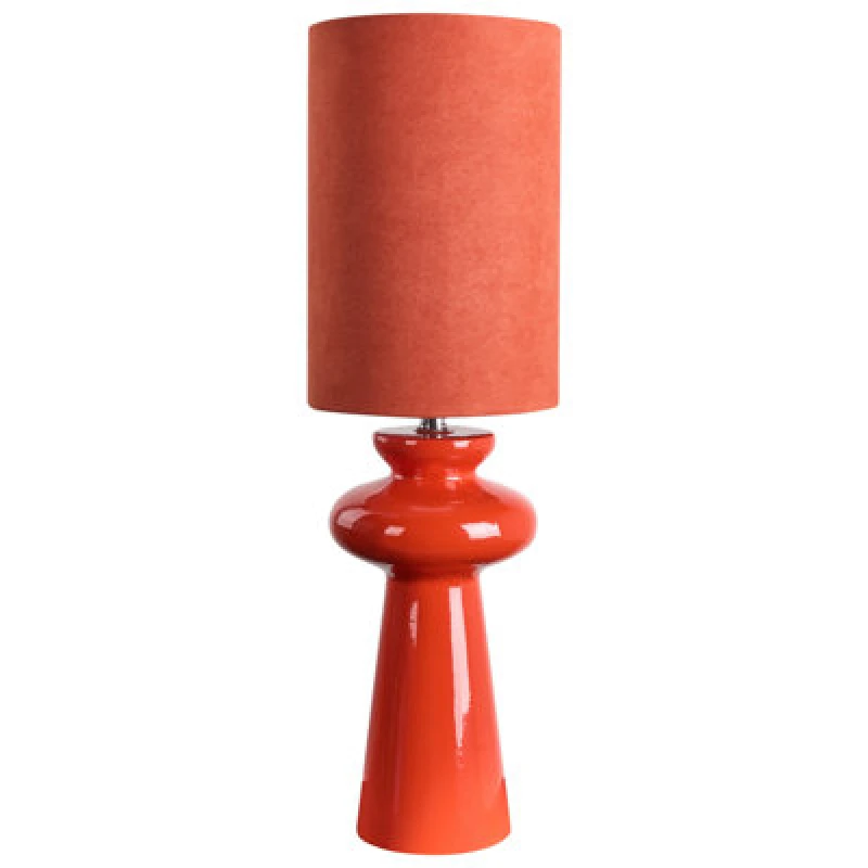 Image of Beliani Retro Table Lamp Oteros Red