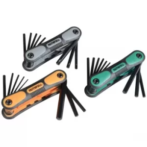 Image of Faithfull FAIHKSTRIPLE Folding Hexagonal Key Set of 25 Metric, Imp...