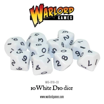 Image of D10 Dice Pack - White (10)