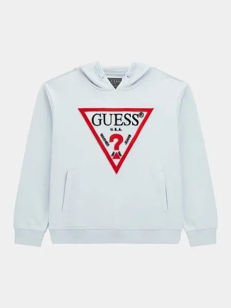 Image of Guess Front Triangle Logo Sweatshirt 14879516 Turquoise
