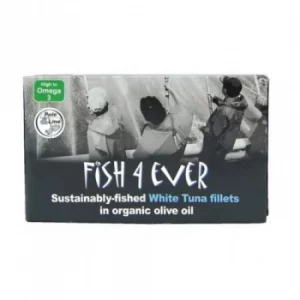 Image of Fish 4 Ever Sustainably-Fished White Tuna Fillets in Organic Olive Oil 120g