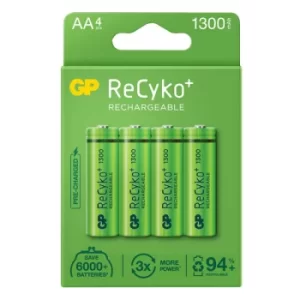Image of GP GPRHC132E003 GP ReCyko 1300 AA card of 4