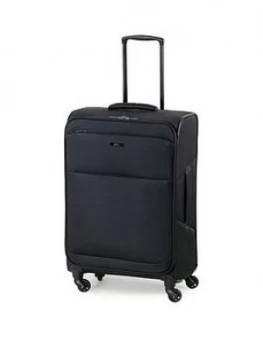 Image of Rock Luggage Ever-Lite Medium 4 Wheel Black Suitcase