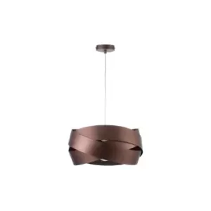 Image of Abbraccio Cylindrical Pendant Ceiling Light, Dark Brown