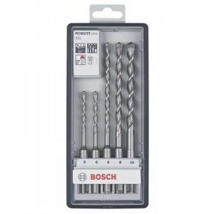 Image of Carbide metal Hammer drill bit set 5 Piece Bosch Accessories 2608585073 SDS-Plus 1 Set