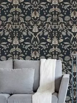 Image of Fresco Nouveau Floral Wallpaper