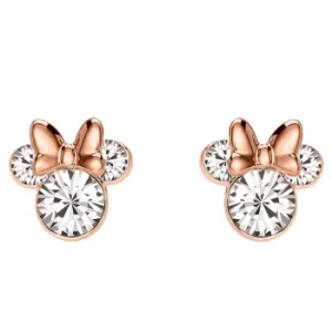 Image of Disney Minnie Mouse Stone Set Silver and Rose Gold Earrings EF00469PAPRL.PH