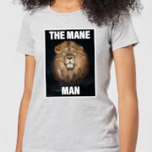 Image of The Mane Man Womens T-Shirt - Grey - 5XL