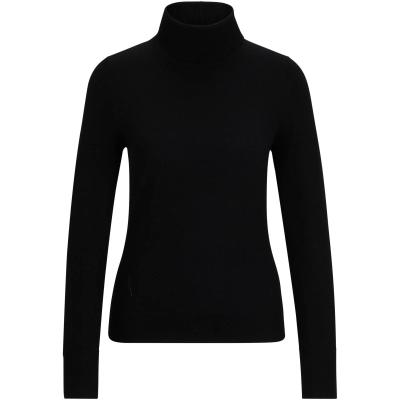 Image of Boss Womens Fasecta Knitted Top Black female 8 (XS)