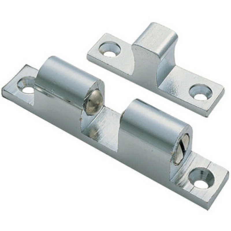 Image of Loops Double Ball Roller Cupboard Catch 43 x 8mm 34.5mm Fixing Centres Satin Chrome Multi unisex