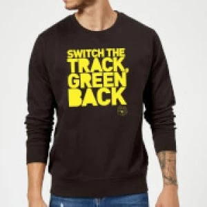 Image of Danger Mouse Switch The Track Green Back Sweatshirt - Black