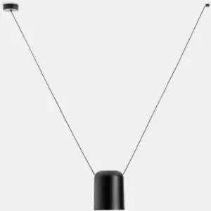 Image of Attic Aluminum pendant matt Black 1 bulb 75cm