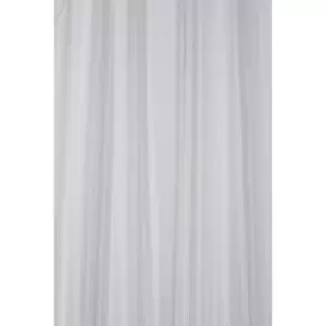 Image of Croydex - Regency Stripe Hook 'n' Hang Shower Curtain, White - White