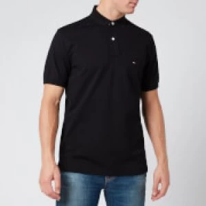 Image of Tommy Hilfiger Mens Regular Fit Polo Shirt - Flag Black - S